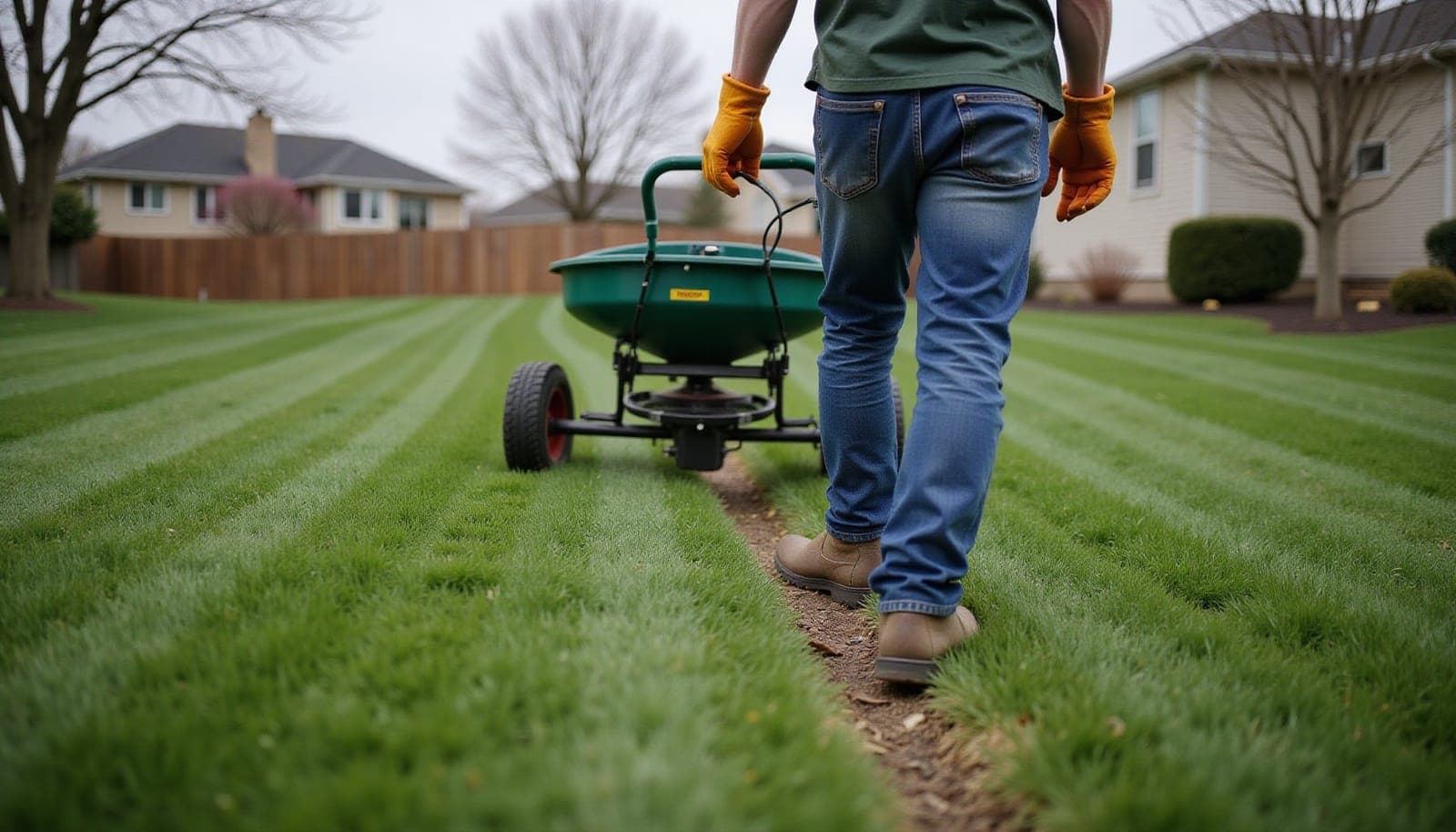 Professional photograph of best time to fertilize lawn - residential lawn care