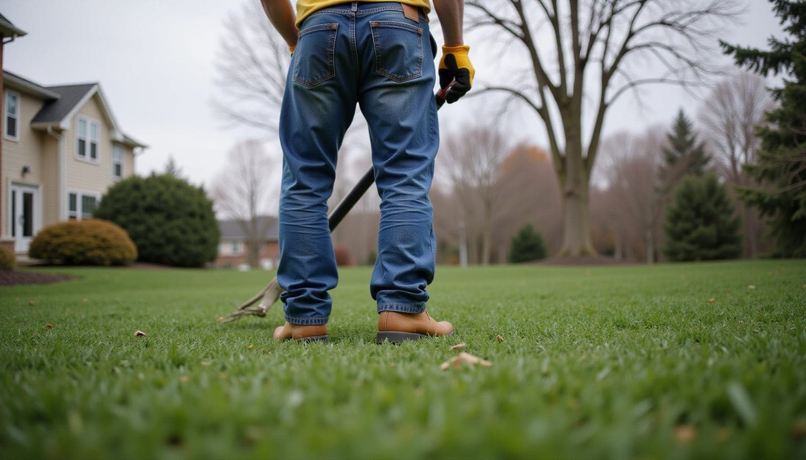 Professional photograph of lawn care mistakes - residential lawn care