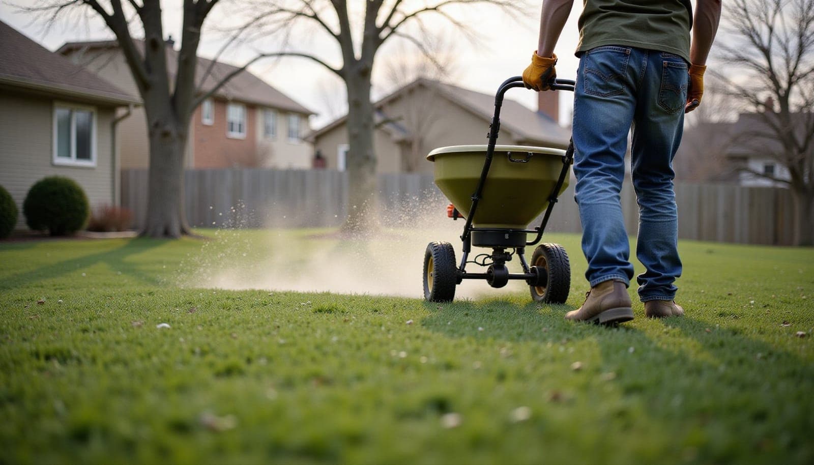 Professional photograph of grass seed germination - residential lawn care