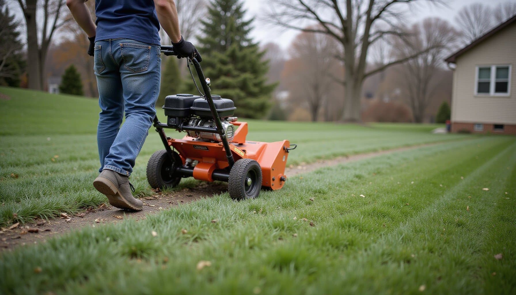 Professional photograph of How often should I dethatch my lawn - residential lawn care