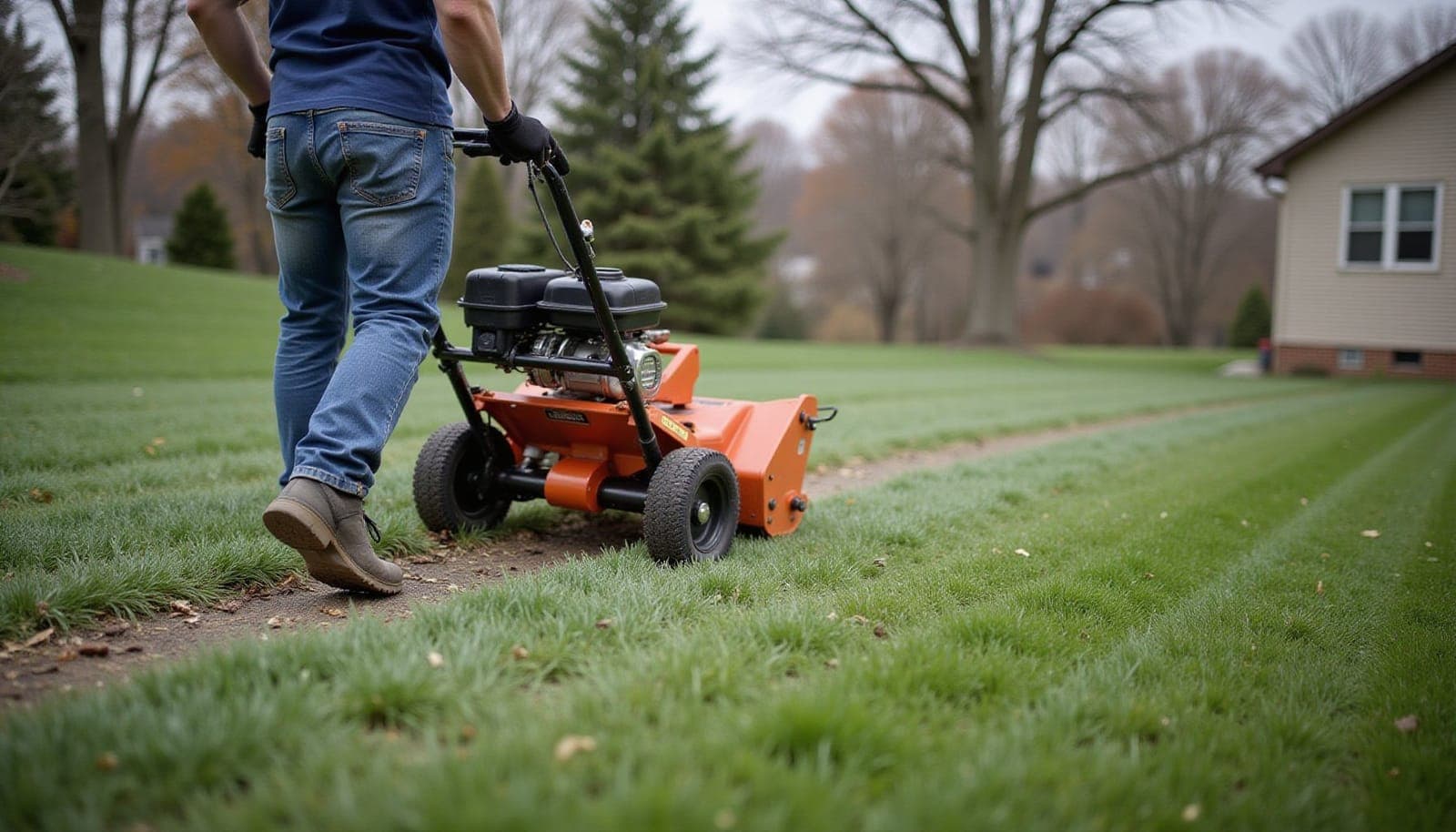 Professional photograph of How often should I dethatch my lawn - residential lawn care