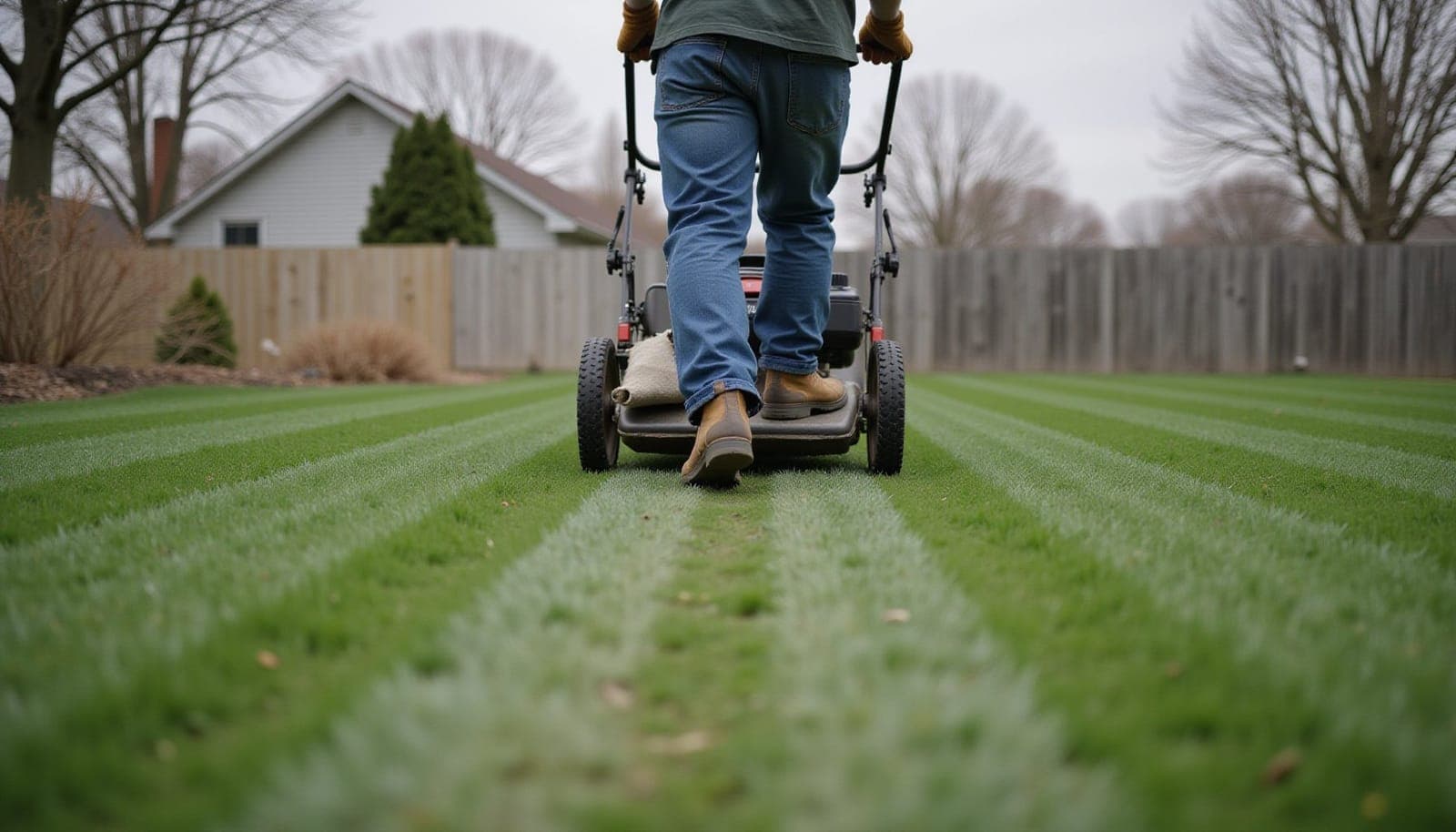 Professional photograph of lawn mowing tips - residential lawn care