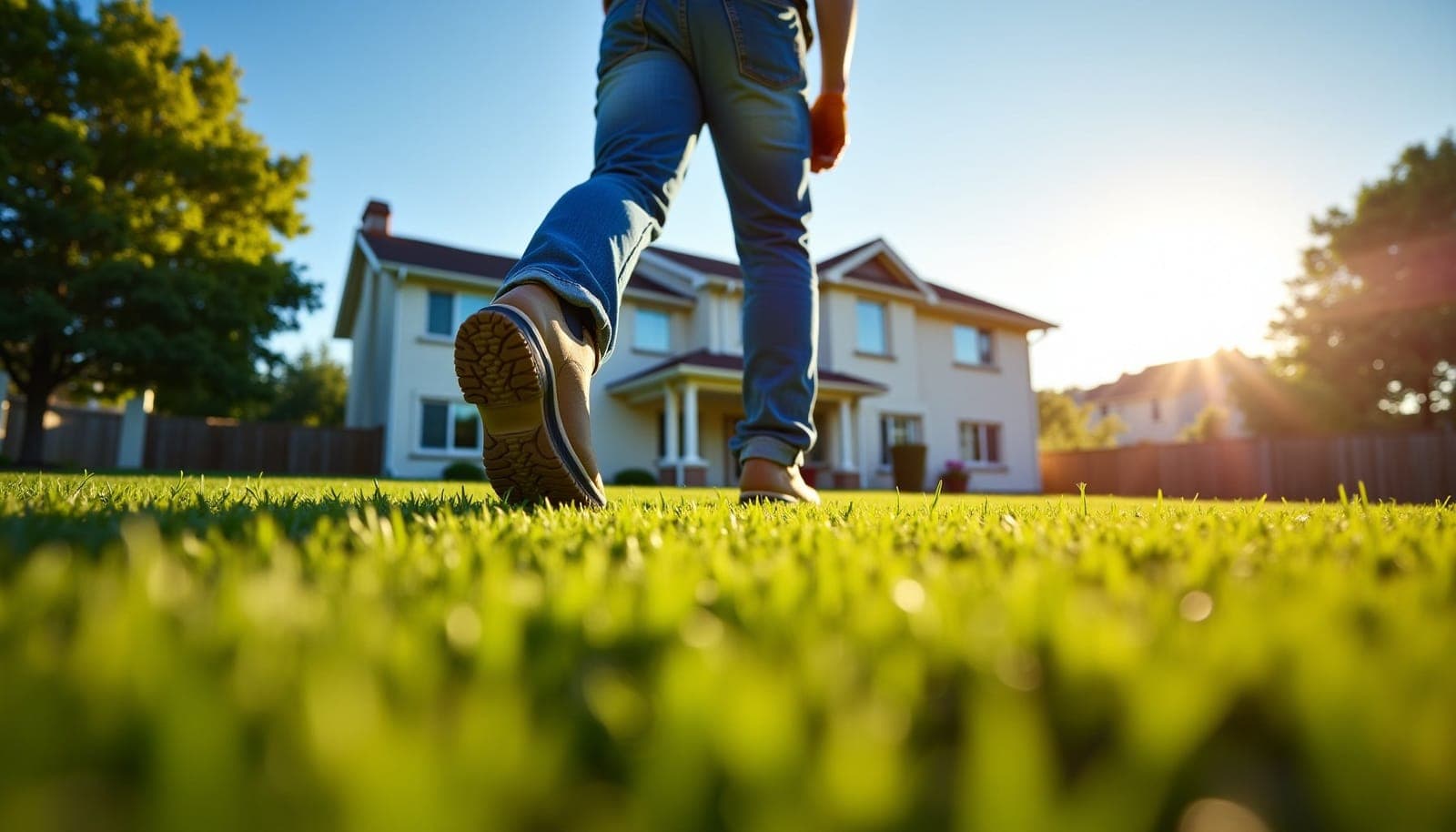 overgrown lawn after rain - hero image