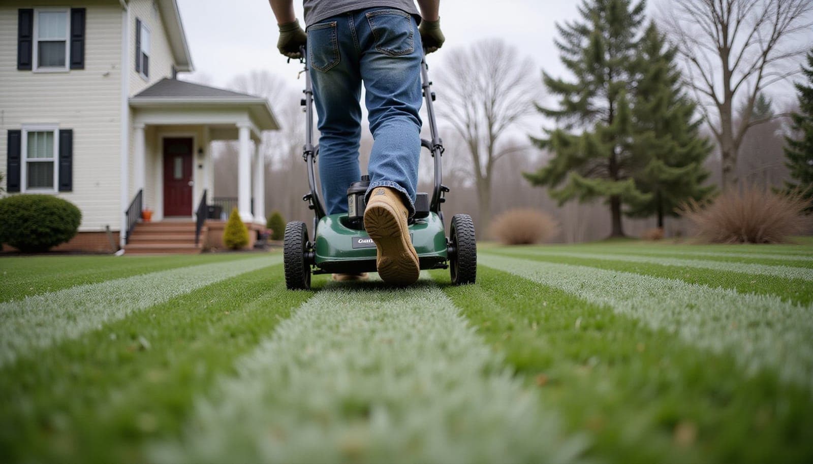Professional photograph of Should I apply fungicide before or after mowing - residential lawn care