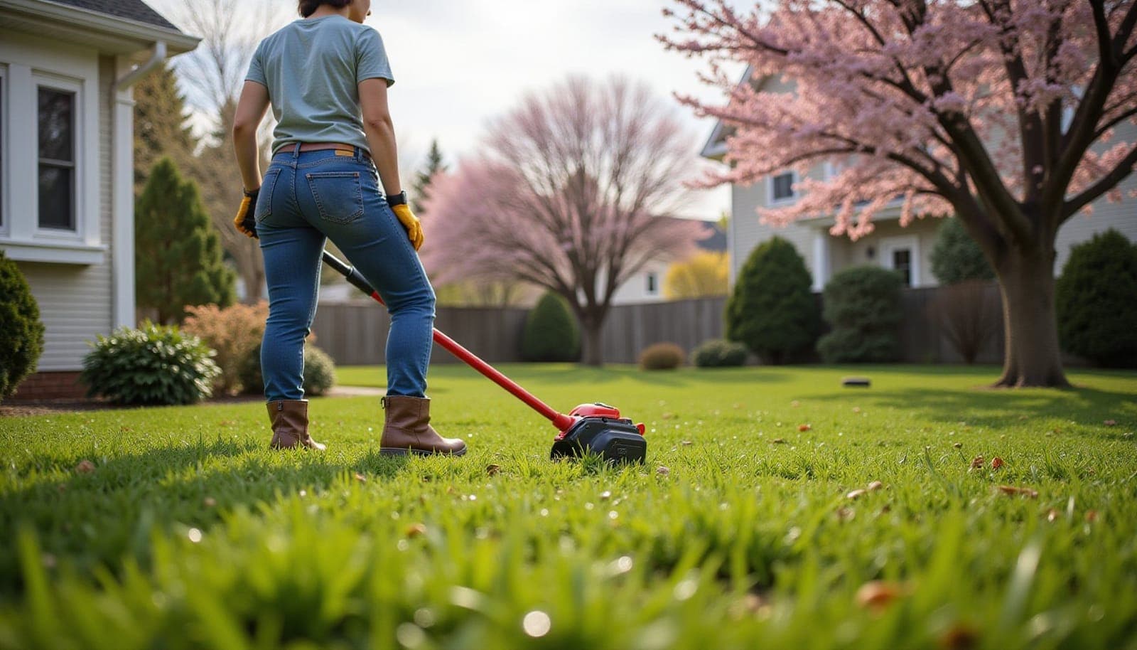 spring lawn care preparation - hero image