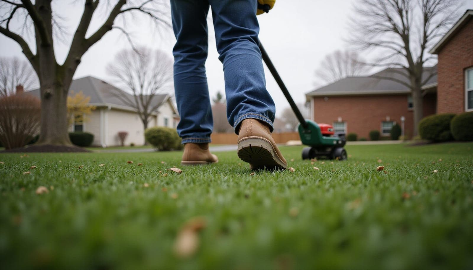 Professional photograph of What causes yellow spots in grass - residential lawn care