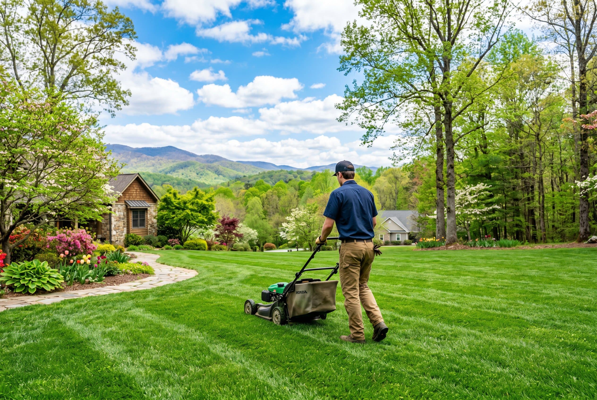 Dry brown grass lawn during North Carolina drought conditions requiring care