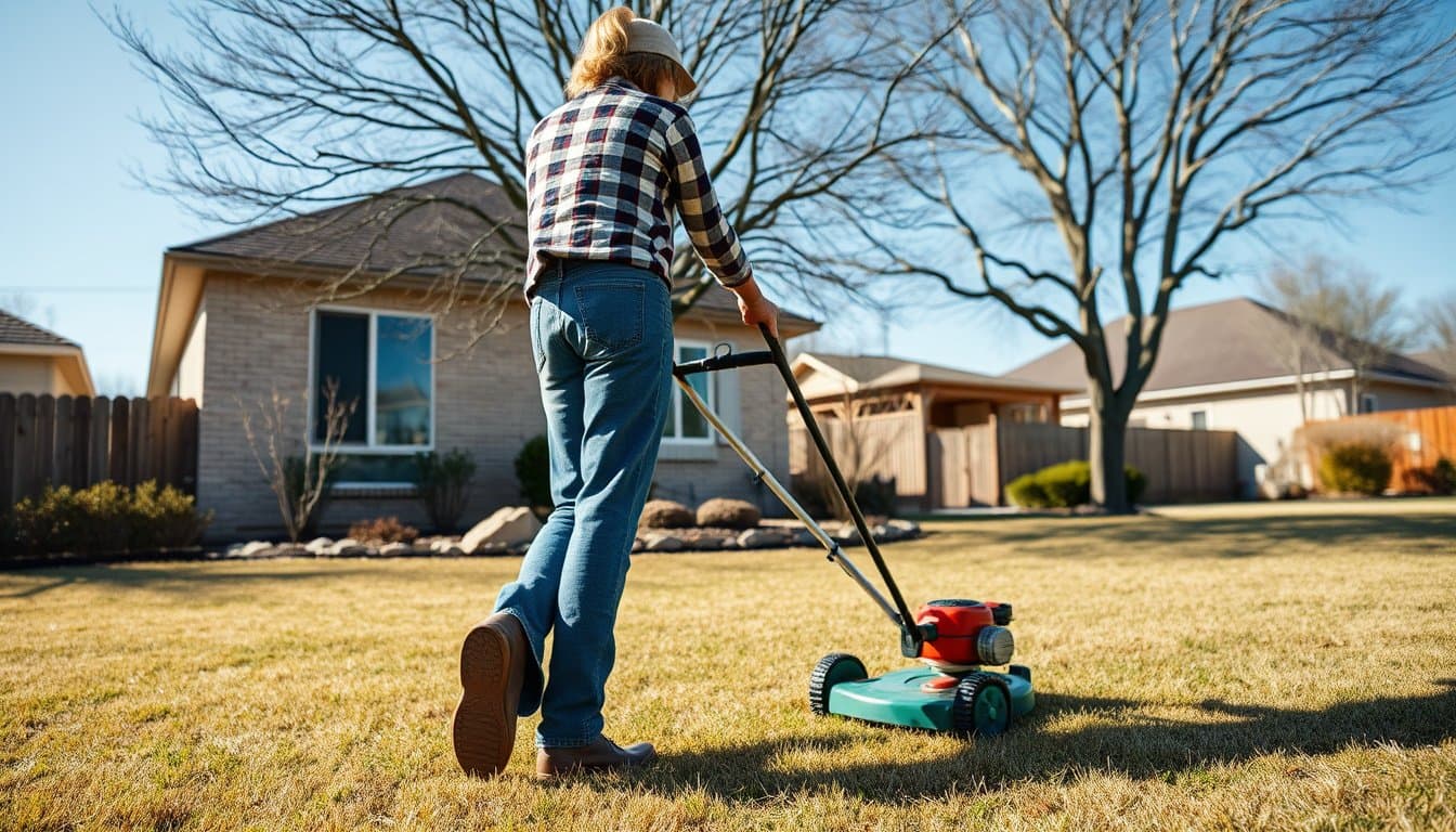Lush green Texas lawn with healthy grass and sprinkler system under bright sunny sky showcasing ideal lawn care maintenance