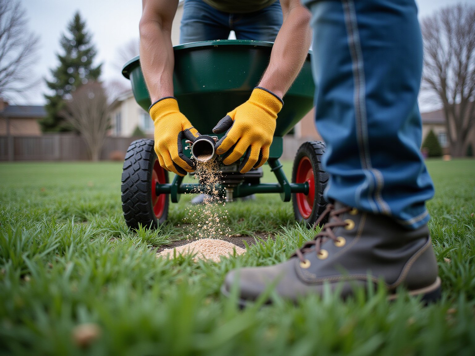 Healthy green grass blades showing fertilizer effectiveness