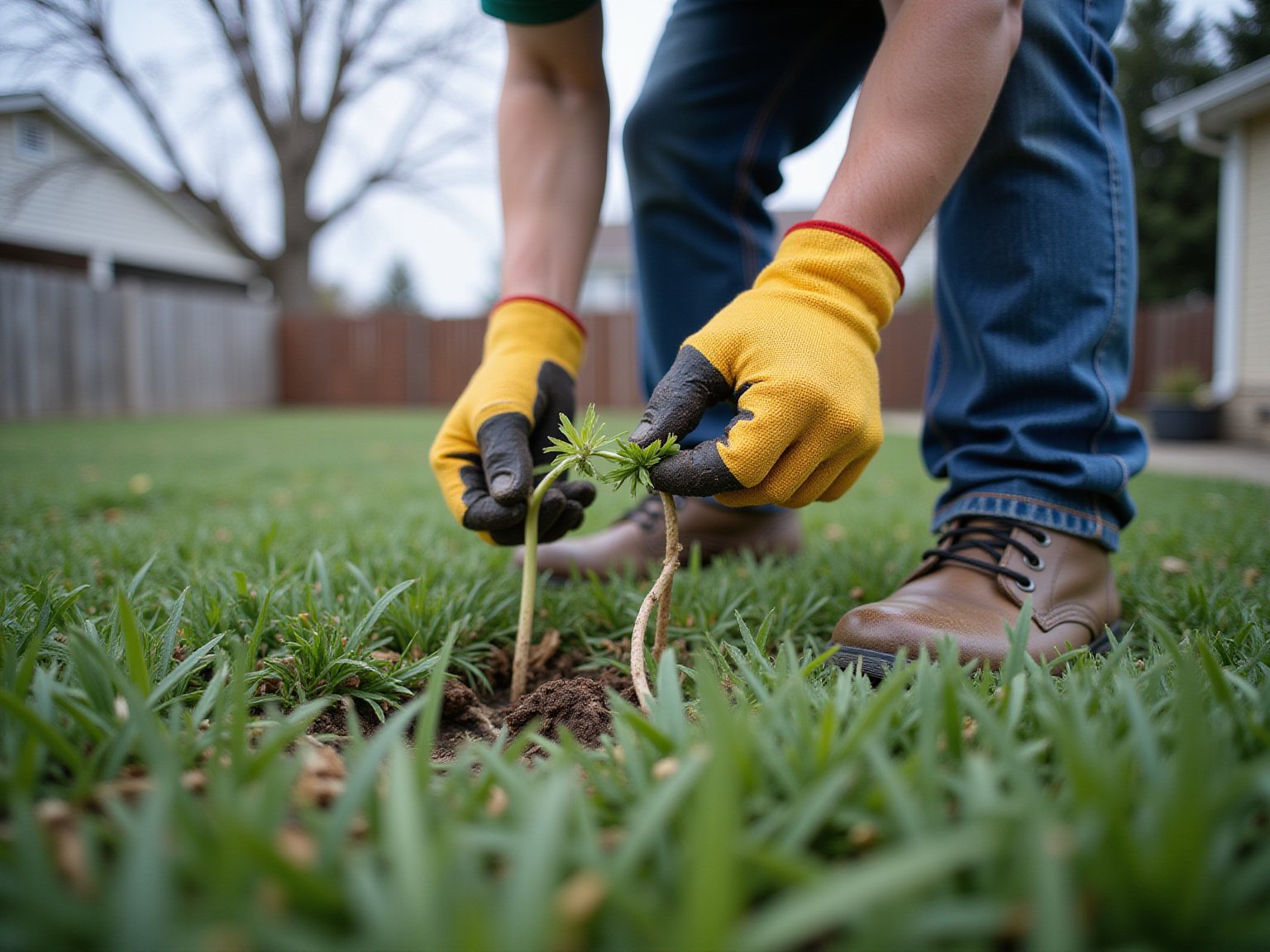 Close-up of weed-free grass showing healthy turf quality