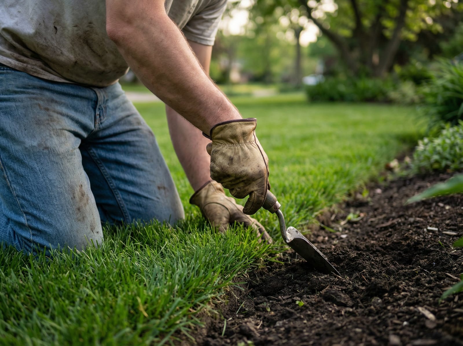 how to fix a bumpy lawn - section image