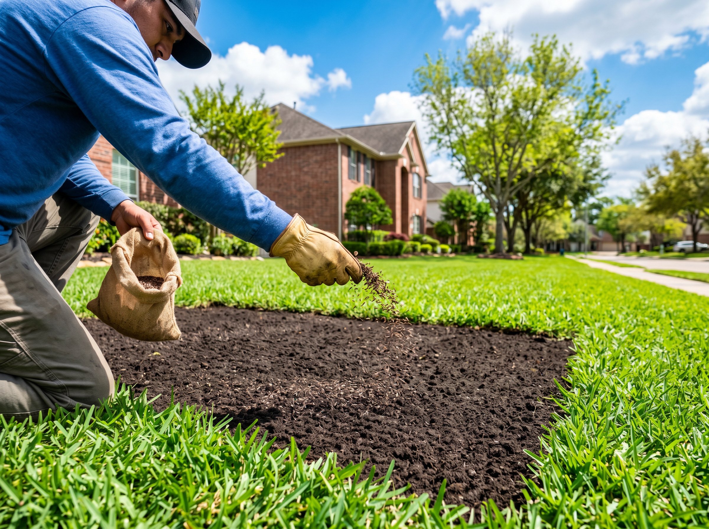 Best time to plant grass seed in Houston during spring season preparation